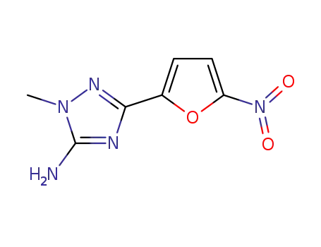 Molecular Structure of 1600-63-1 (1-methyl-3-(5-nitrofuran-2-yl)-1H-1,2,4-triazol-5-amine)