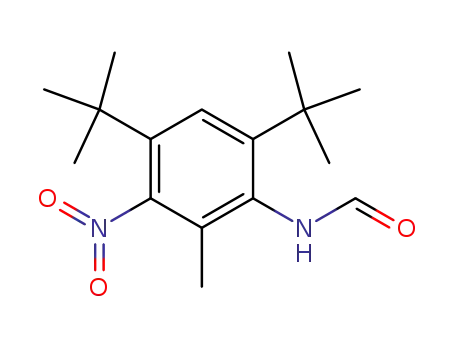 Molecular Structure of 101270-19-3 (4,6-DITERT-BUTYL-3-NITRO-2-METHYLPHENYLFORMAMIDE)
