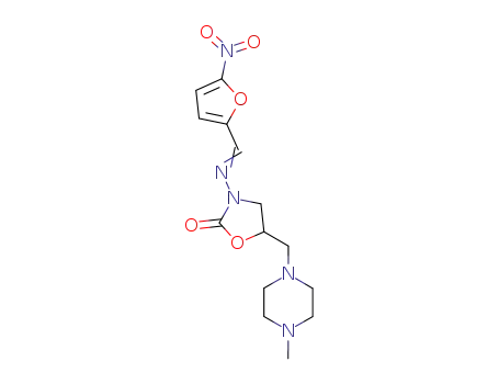 Molecular Structure of 101932-30-3 (5-[(4-methylpiperazin-1-yl)methyl]-3-{[(E)-(5-nitrofuran-2-yl)methylidene]amino}-1,3-oxazolidin-2-one)