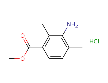 Molecular Structure of 24812-88-2 (Methyl 3-aMino-2,4-diMethylbenzoatehydrochloride)