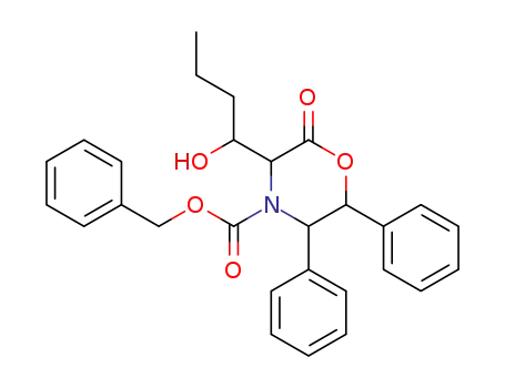(5S,6R)-3-(1-Hydroxy-butyl)-2-oxo-5,6-diphenyl-morpholine-4-carboxylic acid benzyl ester