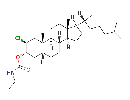 Molecular Structure of 81163-50-0 (2β-Chlor-3α-ethylaminocarbonyloxy-cholestan)