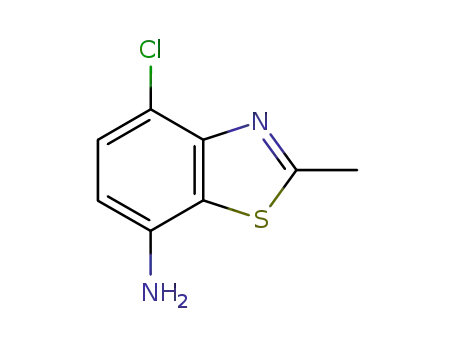 Molecular Structure of 101251-76-7 (7-Benzothiazolamine,4-chloro-2-methyl-(9CI))