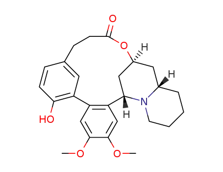 Molecular Structure of 17349-05-2 (20H-6,20-Methano-11,15-metheno-1H,8H-benzo[g]pyrido[2,1-d][1,5]oxaazacyclohexadecin-8-one,2,3,4,4a,5,6,9,10-octahydro-14-hydroxy-17,18-dimethoxy-, (4aR,6S,20S)- (9CI))