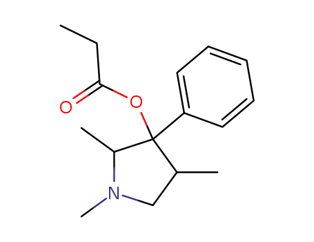 Molecular Structure of 101255-83-8 (1,2,4-trimethyl-3-phenylpyrrolidin-3-yl propanoate)