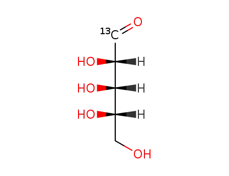 Molecular Structure of 70849-24-0 (D-RIBOSE-1-13C)