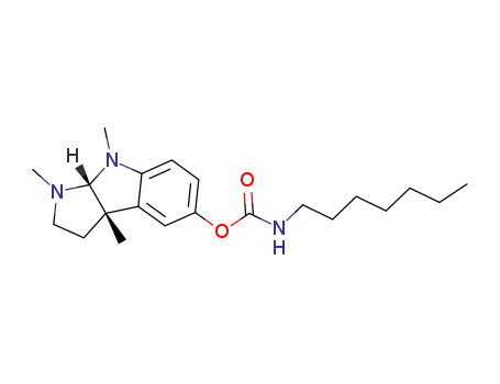 Carbamic acid,N-heptyl-,(3aS,8aR)-1,2,3,3a,8,8a-hexahydro-1,3a,8-trimethylpyrrolo[2,3-b]indol-5-ylester