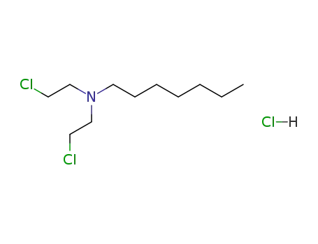 N,N-bis(2-chloroethyl)heptan-1-aminium chloride