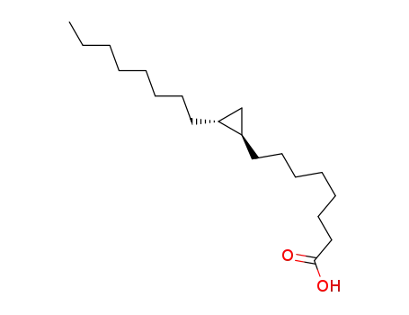 Molecular Structure of 29203-99-4 (trans-10-(2-octylcyclopropyl)octanoic acid)
