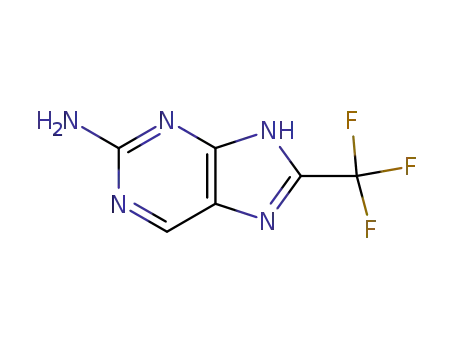 Molecular Structure of 10179-89-2 (8-(TrifluoroMethyl)-9H-purin-2-aMine)