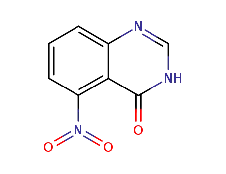 Molecular Structure of 99768-67-9 (5-Nitro-4-hydroxyquinazoline)