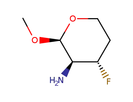 alpha-L-threo-Pentopyranoside, methyl 2-amino-2,3,4-trideoxy-3-fluoro- (9CI)