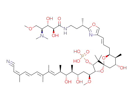 L-Ribonamide,N-[(3S)-3-[4-[(1E)-3-[(2R,3R,5R,7S,8S,9R)-2-[(1S,3S,4S,5R,6R,7E,9E,11E,13Z)-14-cyano-3,5-dihydroxy-1-methoxy-4,6,8,9,13-pentamethyl-7,9,11,13-tetradecatetraen-1-yl]-9-hydroxy-4,4,8-trimet