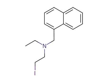 Molecular Structure of 101931-28-6 (N-ethyl-2-iodo-N-(naphthalen-1-ylmethyl)ethanamine)
