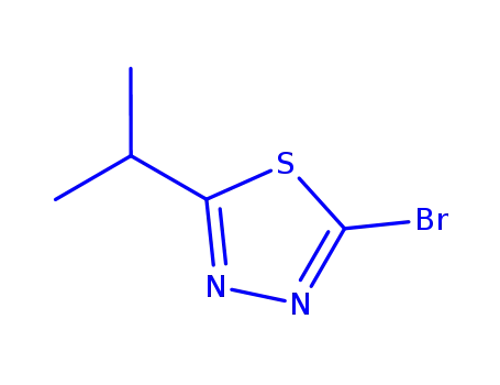 Molecular Structure of 1019111-62-6 (2-Bromo-5-isopropyl-[1,3,4]thiadiazole)
