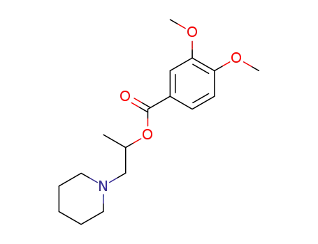 Molecular Structure of 101867-39-4 (1-methyl-2-(1-piperidinyl)ethyl 3,4-dimethoxybenzoate)