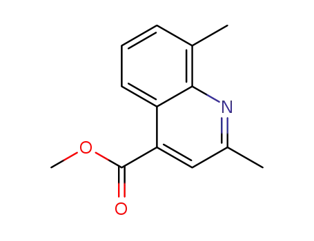Molecular Structure of 590376-55-9 (4-Quinolinecarboxylicacid,2,8-dimethyl-,methylester(9CI))