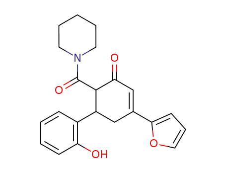 3-(2-furyl)-5-(2-hydroxyphenyl)-6-(N-carboxypiperidinyl)cyclohex-2-en-1-one