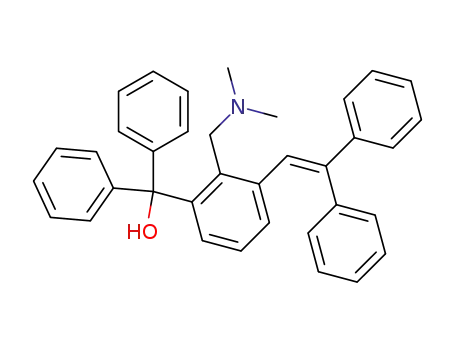 Molecular Structure of 10126-20-2 ({2-[(dimethylamino)methyl]-3-(2,2-diphenylethenyl)phenyl}(diphenyl)methanol)