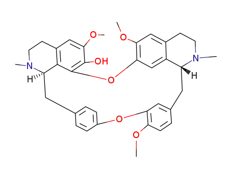 Molecular Structure of 10172-03-9 ([1R,(+)]-6,6',12'-Trimethoxy-2,2'-dimethyloxyacanthan-7-ol)