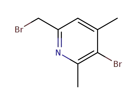 Molecular Structure of 1429510-65-5 (3-bromo-6-(bromomethyl)-2,4-dimethylpyridine)
