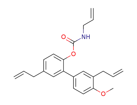 Molecular Structure of 1375102-77-4 (3',5-diallyl-4'-methoxy-[1,1'-biphenyl]-2-yl allylcarbamate)