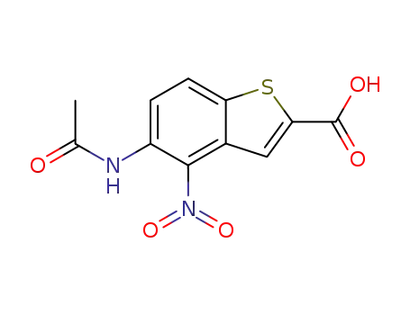 Molecular Structure of 99974-27-3 (5-acetamido-4-nitro-benzothiophene-2-carboxylic acid)