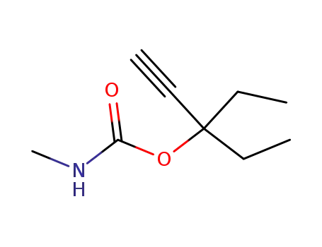 Molecular Structure of 101714-84-5 (Carbamic acid, methyl-, 1,1-diethyl-2-propynyl ester (6CI))