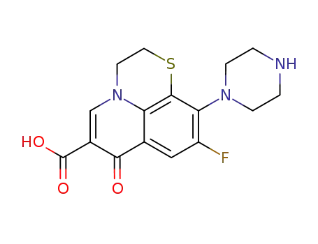 Molecular Structure of 101337-87-5 (N-desmethylrufloxacin)