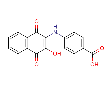 4-[(1-hydroxy-3,4-dioxo-2-naphthyl)amino]benzoic acid