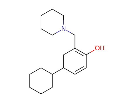 Molecular Structure of 101887-95-0 (4-cyclohexyl-2-(piperidin-1-ylmethyl)phenol)
