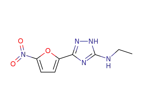 Molecular Structure of 10187-89-0 (N-Ethyl-5-(5-nitrofuran-2-yl)-1H-1,2,4-triazol-3-amine)