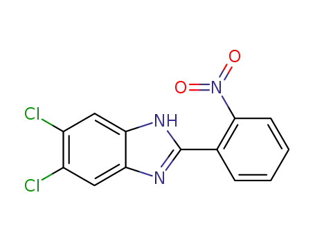 Molecular Structure of 10173-73-6 (5,6-dichloro-2-(2-nitrophenyl)-1H-benzimidazole)