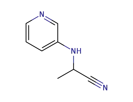Molecular Structure of 101257-91-4 (Propionitrile, 2-(3-pyridylamino)- (6CI))