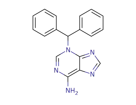 Molecular Structure of 10184-19-7 (3-(diphenylmethyl)-3H-purin-6-amine)