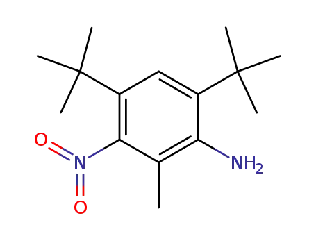 Molecular Structure of 101261-01-2 (4,6-ditert-butyl-2-methyl-3-nitroaniline)