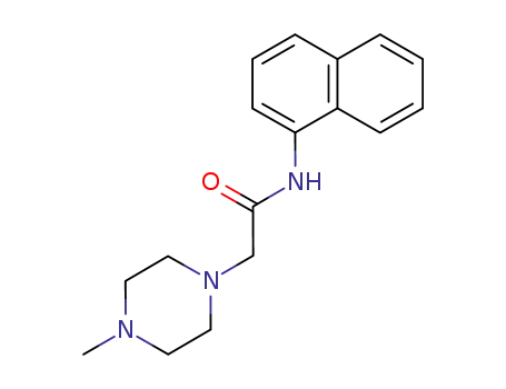 Molecular Structure of 101578-10-3 (2-(4-methylpiperazin-1-yl)-N-(naphthalen-1-yl)acetamide)