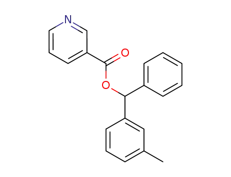 Molecular Structure of 101952-80-1 ((3-methylphenyl)(phenyl)methyl pyridine-3-carboxylate)