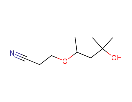 Molecular Structure of 10141-15-8 (3-(3-Hydroxy-1,3-dimethylbutoxy)propanenitrile)