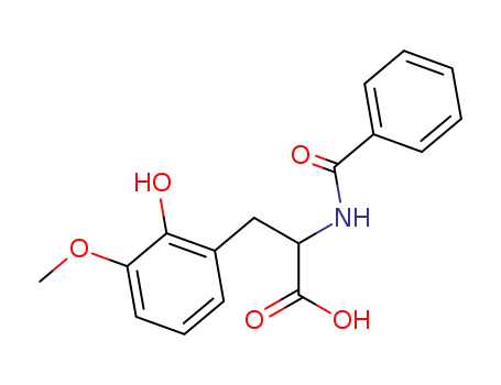 Molecular Structure of 101878-45-9 (N-BENZOYL-3-(2-HYDROXY-3-METHOXYPHENYL)-ALANINE)