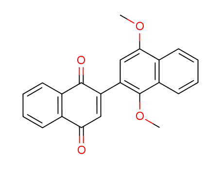 Molecular Structure of 54808-07-0 (1',4'-Dimethoxy-<2,2'-binaphthyl>-1,4-chinon)