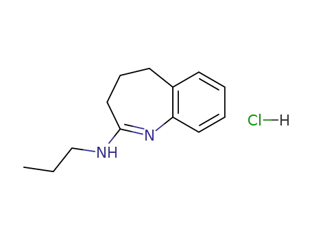 Molecular Structure of 102147-11-5 (N-propyl-4,5-dihydro-3H-1-benzazepin-2-aminium chloride)