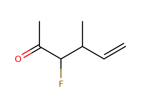 Molecular Structure of 102283-45-4 (5-Hexen-2-one, 3-fluoro-4-methyl- (9CI))