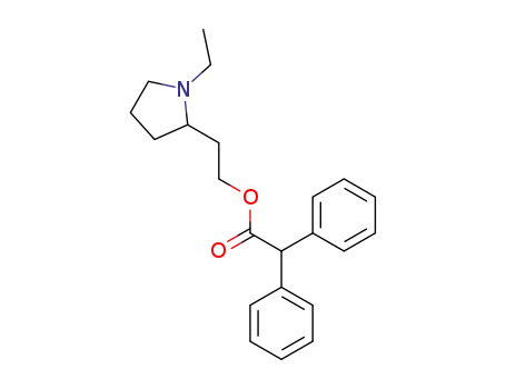 Molecular Structure of 102476-22-2 (Diphenylacetic acid 2-(1-ethyl-2-pyrrolidinyl)ethyl ester)