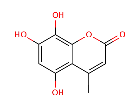 Molecular Structure of 102539-85-5 (Coumarin, 5,7,8-trihydroxy-4-methyl- (6CI))