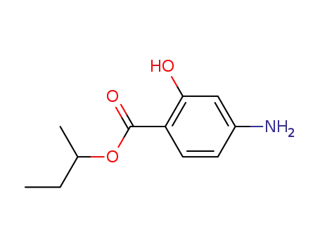 Molecular Structure of 102338-91-0 (butan-2-yl 4-amino-2-hydroxy-benzoate)