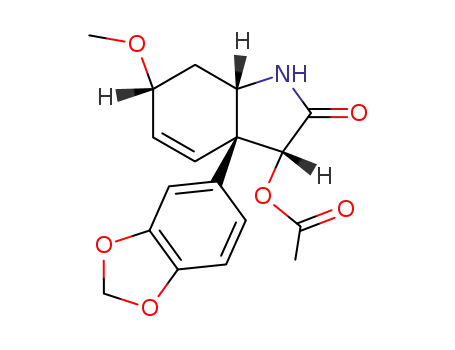 3<i>t</i>-acetoxy-3a-benzo[1,3]dioxol-5-yl-6<i>t</i>-methoxy-(3a<i>r</i>,7a<i>c</i>)-1,3,3a,6,7,7a-hexahydro-indol-2-one
