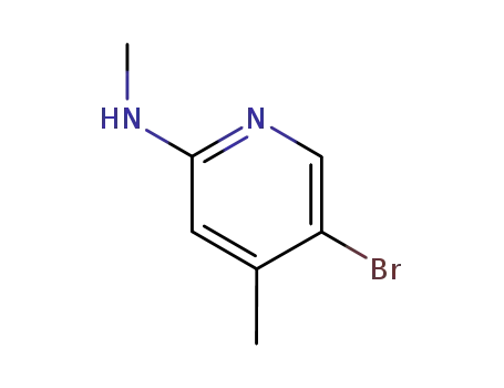 Molecular Structure of 155789-99-4 (5-Bromo-N,4-dimethyl-2-pyridinamine)