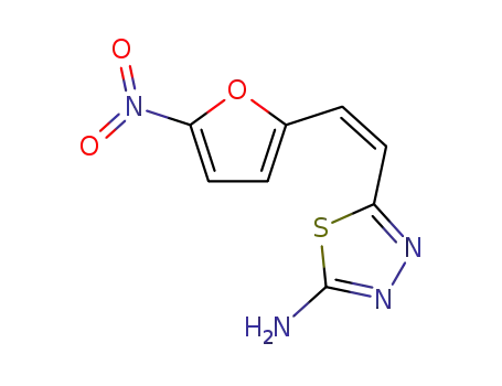 Molecular Structure of 1020-76-4 (5-[(E)-2-(5-nitrofuran-2-yl)ethenyl]-1,3,4-thiadiazol-2-amine)