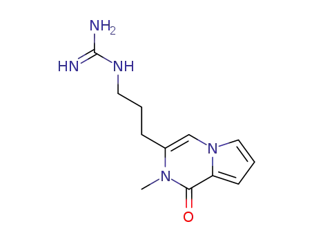 Molecular Structure of 102482-94-0 (1-[3-[(1,2-Dihydro-2-methyl-1-oxopyrrolo[1,2-a]pyrazin)-3-yl]propyl]guanidine)